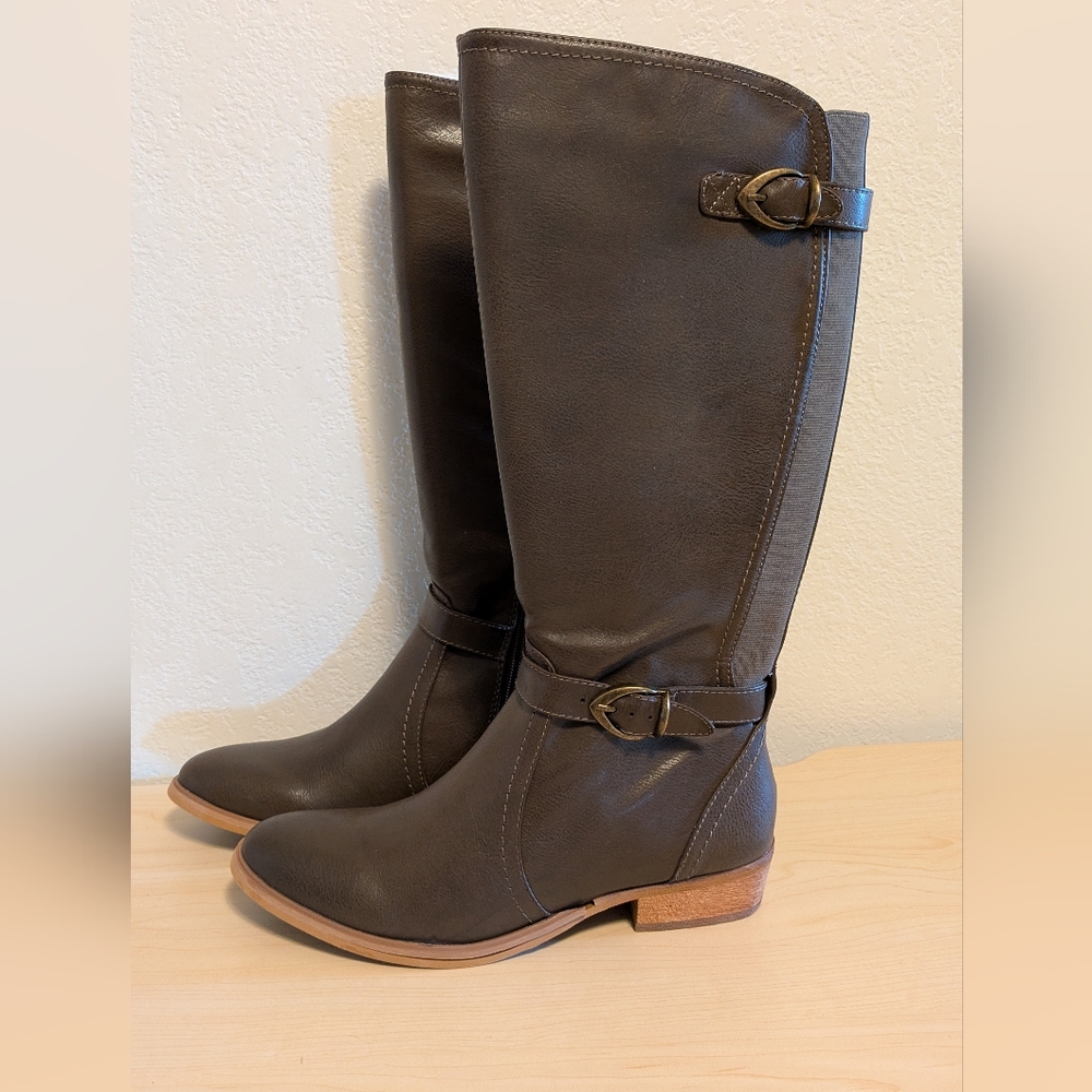 Bare Traps Tommy Brown Knee-High Women's Riding Style Boots - Picture 1 of 9